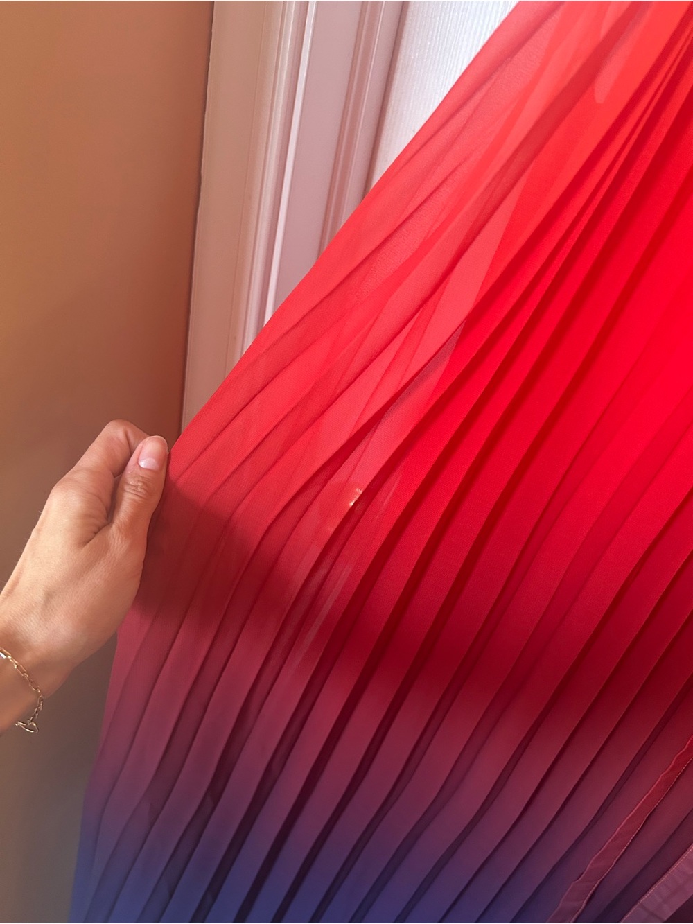 Splendor of the Sunset Gradient Pleated Maxi Dress - Picture 7 of 10